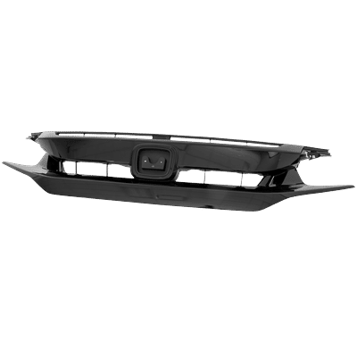 Replacement Grille Assembly Plastic Painted Black Grille, 1-year unlimited-mileage warranty RH07010052