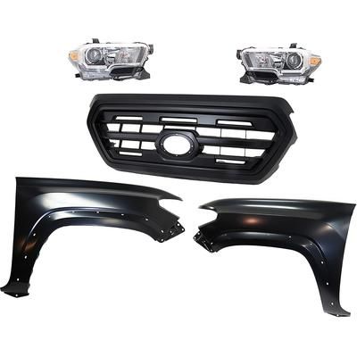 Replacement Grille Assembly Plastic Painted Black Grille, 1-year unlimited-mileage warranty KIT-031323-275