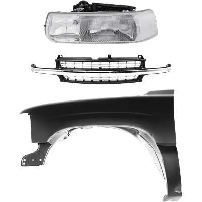 Replacement Fender Steel Primed, Front, Driver Side, 1-year unlimited-mileage warranty KIT-022123-0402