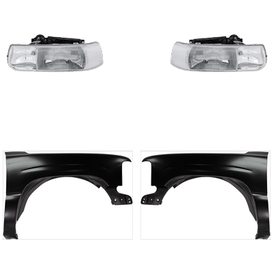 Replacement Fender Steel Primed, Front, Driver & Passenger Side, 1-year unlimited-mileage warranty KIT-022123-0303