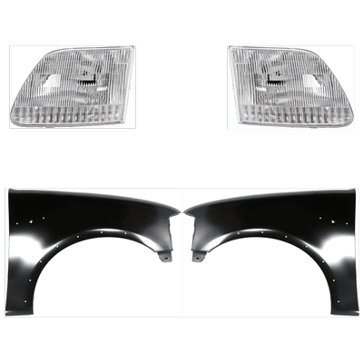 Replacement Fender Steel Primed, Front, Driver & Passenger Side, 1-year unlimited-mileage warranty KIT-022423-82503