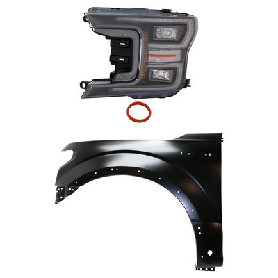 Replacement Fender Aluminum Primed, Front, Driver Side, 1-year unlimited-mileage warranty KIT-022423-54305