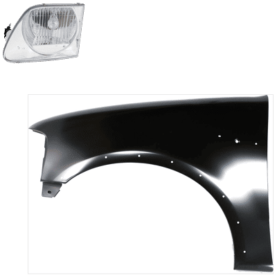 Replacement Fender Steel Primed, Front, Driver Side, 1-year unlimited-mileage warranty KIT-022423-82605