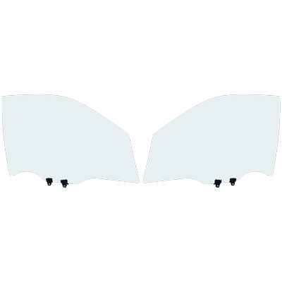 Replacement Door Glass, Front, Driver & Passenger Side, 1-year unlimited-mileage warranty SET-RH48010009
