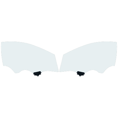 Replacement Door Glass, Front, Driver & Passenger Side, 1-year unlimited-mileage warranty SET-RH48010055