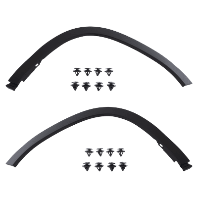 Replacement Fender Flares Plastic Textured, Front, Driver & Passenger Side, 1-year unlimited-mileage warranty SET-RS22130025