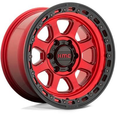 KMC Wheel Aluminum Red, Lifetime Limited Warranty on Structure; 1 Year Finish KM54829068900