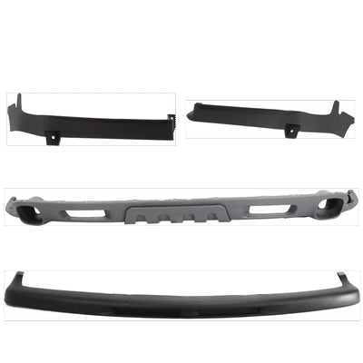 Replacement Valance Plastic Textured Gray Air Deflector, Front, 1-year unlimited-mileage warranty KIT-072324-222