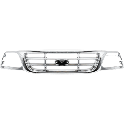 Replacement Grille Assembly Plastic Chrome Grille, 1-year unlimited-mileage warranty F070104C