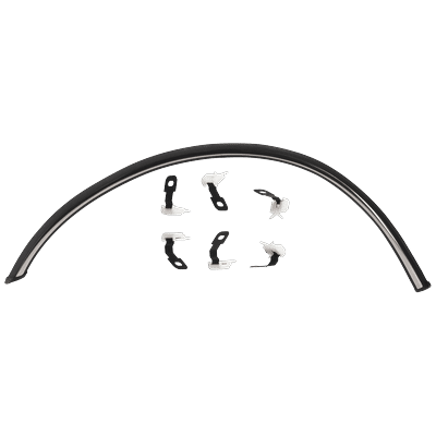 Replacement Fender Flares Steel Chrome, Front, Driver Side, 1-year unlimited-mileage warranty T221302