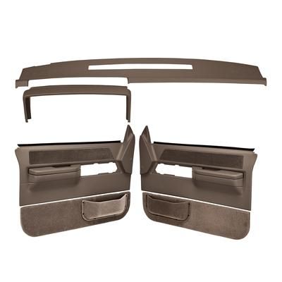 Coverlay Interior Restoration Kit ABS Plastic Dark Brown Dash Cap, Door Panel, Lifetime limited warranty 18-606C36F-DBR