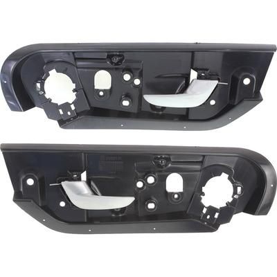 Replacement Interior Door Handle Black bezel with silver lever, Front, Driver & Passenger Side, SET-REPV462169