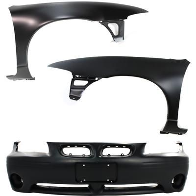 Replacement Bumper Cover Primed, Front, 1-year unlimited-mileage warranty KIT-110916-84