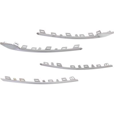 Replacement Bumper Trim Chrome, Front, Driver & Passenger Side, Upper Lower, 1-year unlimited-mileage warranty SET-REPH108009-4