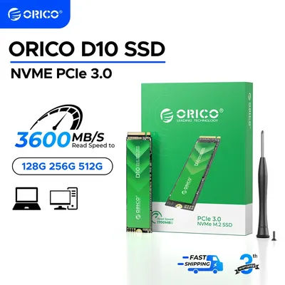 ORICO 1TB M.2 NVMe SSD, PCIe Gen3x4 2280 SSD - Up to 3600MB/s, Internal Solid State Drive with TLC NAND Flash, Compatible with R