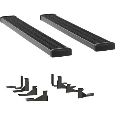 Luverne Running Boards Aluminum Powdercoated Textured Black 7 in. Grip Step Series, 415102-401117