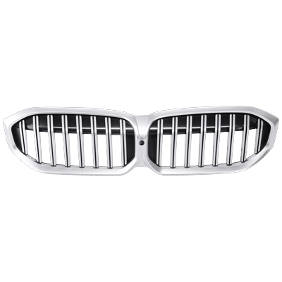 JC Whitney Grille Assembly ABS Plastic Chrome Grille, 1-year unlimited-mileage warranty RB07010058