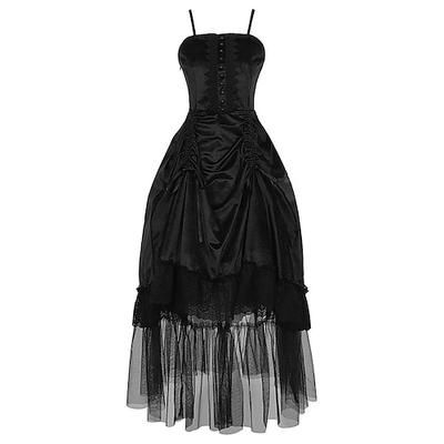 Punk Gotico Medievale Abito da cocktail Vestito Mascherata Abito da Ballo Strega Signora Straniero Costume Per donna Notte di Valpurga Halloween Carnevale Mascherata Feste Halloween Adulti Vestito