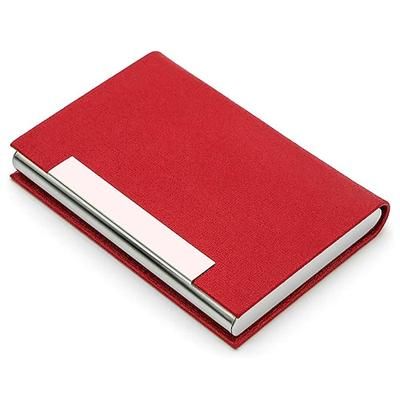porta biglietti da visita/custodia professionale in pelle PU custodia/porta carte di credito multi-portafoglio in acciaio inossidabile