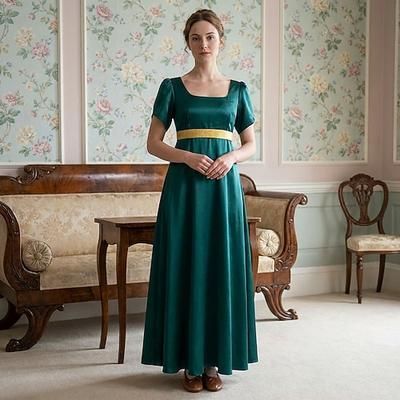 Retrò Vintage Vittoriano Medievale Vestito Abito da Ballo Abito ispirato alla Reggenza Principessa Costume Per donna Mascherata Abbigliamento quotidiano Adulti Vestito