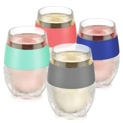 "Wine Freeze Cooling Cups (Set of 4) Glassware"