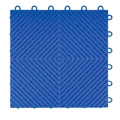 Swisstrax Royal Blue Ribtrax Smooth Home Garage Floor Tile (10 Pack)