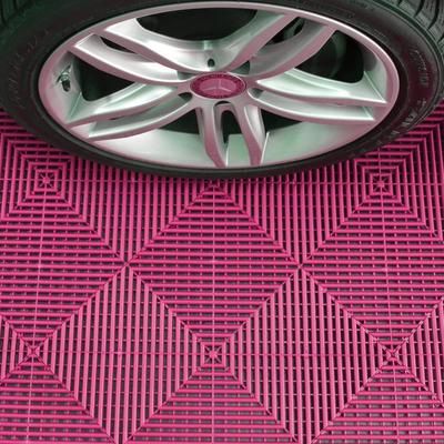 Swisstrax Carnival Pink Ribtrax Pro Garage Floor Tile (24-Pack)