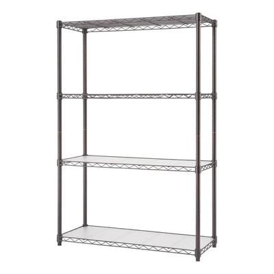 Trinity 36"W x 14"D x 54"H 4-Tier NSF Wire Shelving Unit with Liners (Bronze)