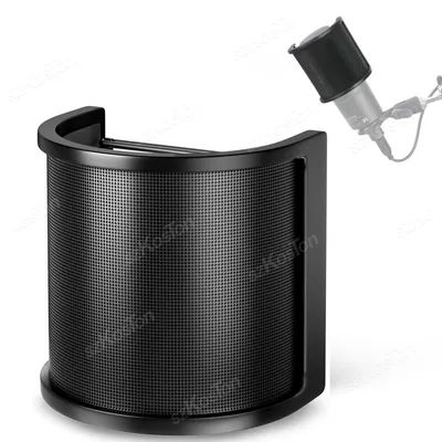 Metal Mesh Pop Filter Condenser Microphone Windscreen Recording Studio Microphone Shield Compatible with AT2020 A6V AM6 K669 Mic