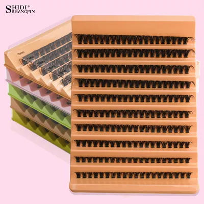 200 Cluster EyeLashes Extensions with tool 10 Row DIY Eyelashes Kit Premade Volume 20D/50D Fake Eyelashes Makeup Faux Clis