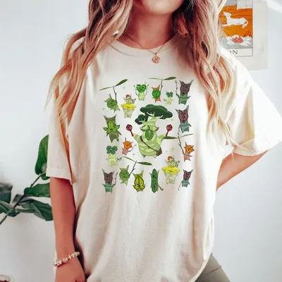 Zelda Korok Shirt Breath of The Wild Hylia Anime Shirt Korok Arboretum Gamer Shirt Plant Lover Summer Shirts Cotton Tees Tops