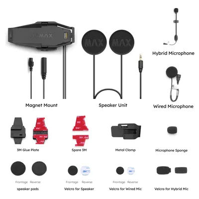ASMAX F1 vieille ensemble de clips arrière pour moto Bluetooth, casque haut-parleur universel blé