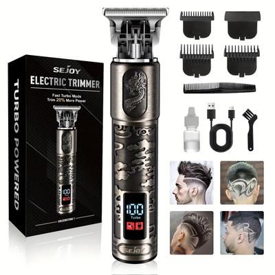 TEMU Men's Hair Clipper, Cordless Hair Clipper Grooming Set Professional Haircutting Kit, Rechargeable Home Hair Clipper, 0 Beard Trimmer