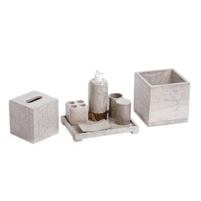 Patrician,'Marble and Onyx Stone Bathe Accessory Set (8 Pieces)'