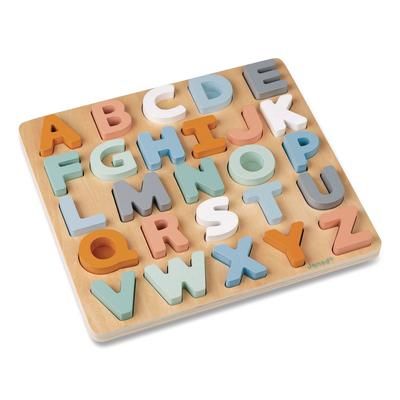 Janod Sweet Cocoon, Double-Sided Chunky Alphabet Puzzle, Ages 2 to 6 (JUYJ04412)