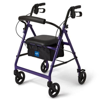 Medline Basic Rollator with 6" Wheels, Purple, 1 EA (MDS86850EP)