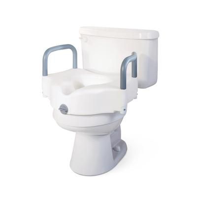 Medline 5" Raised Locking Toilet Seat, With Arms, 400 lb. Weight Capacity, 1/CS (G4-502RX1)