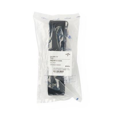 Medline Cotton Gait/Transfer Belt with Metal Buckle, Bariatric, 2" x 72", Black, 1 EA (MDT821203BL)
