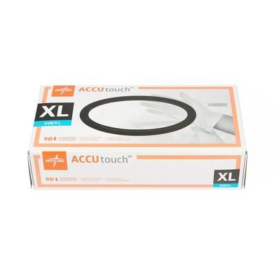 Medline Accutouch Synthetic Powder-Free Clear Vinyl Exam Gloves, Size XL, 900/CS (MDS192077P)