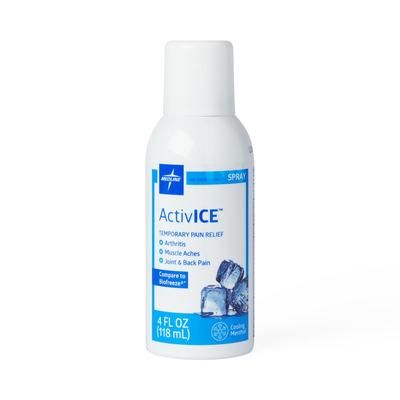 Medline ActivICE Topical Pain Reliever, 4 oz. Spray, 24/CS (MDSAICESPRY)