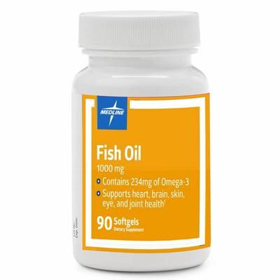 Medline Fish Oil Softgel, 1,000 mg, 90/Bottle, 1 BT (OTCM00019H)