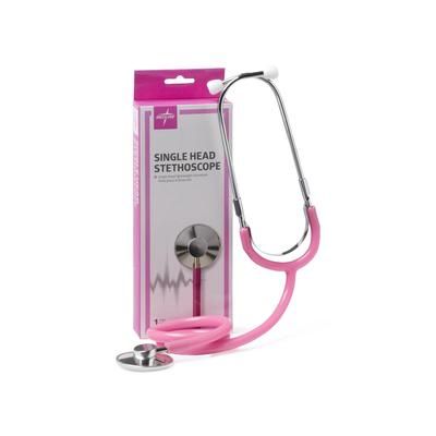Medline Single-Head Stethoscope, Pink, 1 EA (MDS926109)