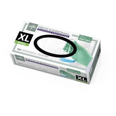Medline Professional Powder-Free Textured Nitrile Exam Gloves with Aloe, Size XL, 1000/CS (PRO31764)