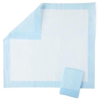Medline Protection Plus Underpad, Light Absorbency, 23" x 24", Blue, Bulk Packaged, 200/CS (MSC281225)