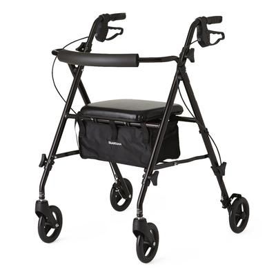 Medline Superlight Aluminum Rollator, Black, 1 EA (MDS86825SLBLK)
