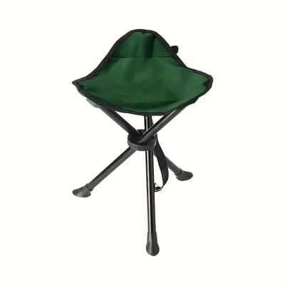 TEMU 1pc Large Portable Folding Camping Stool, Durable , Lightweight Compact Foldable Chair For Outdoor Fishing, Beach, And Hiking, Adult Size, Black, Camping Accessories
