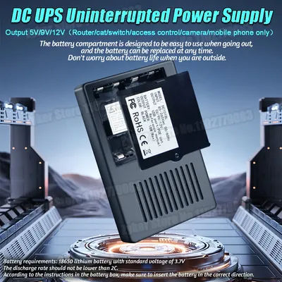 UPS 5V 9V 12V Uninterruptible Power Supply Mini Portable Multipurpose Mini EU UPS Battery Backup For Wifi IP Camera Router Phone