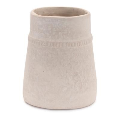 Recycled Paper Chalk Vase 6.5"H by Melrose in Beige
