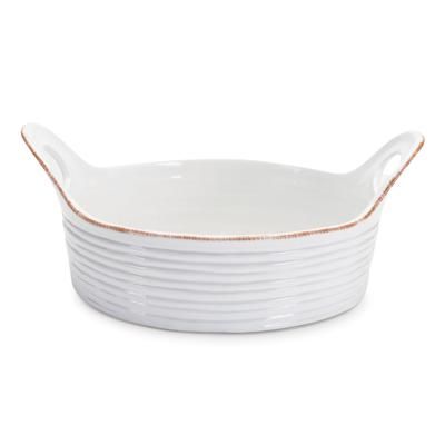 Ceramic Bowl with Handles (Set of 2) by Melrose in White