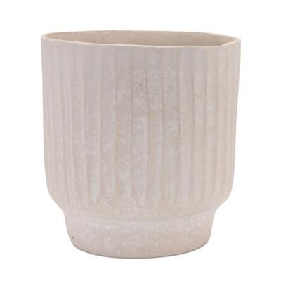 Recycled Paper Chalk Vase 7.5"H by Melrose in Beige
